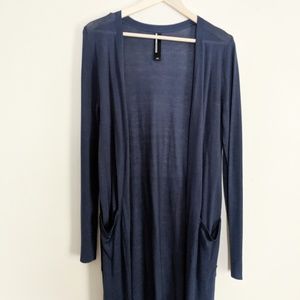 Mondetta Duster Cardigan Size Small Blue